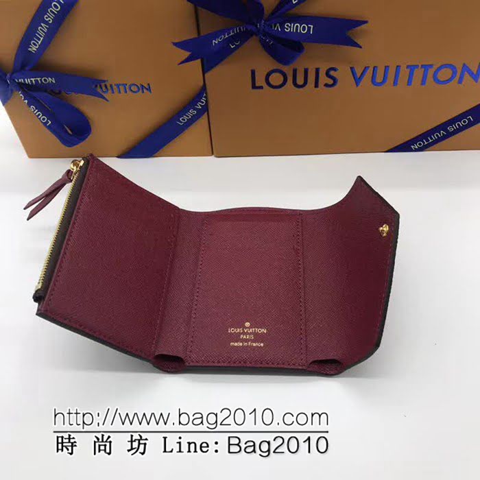 路易威登LV頂級原單M41938紫紅海外原單 Victorine錢夾 女士錢包 ZY1006